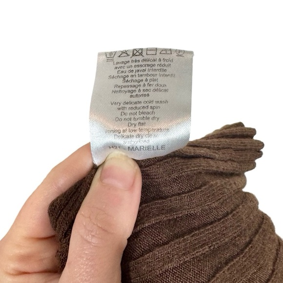 Rouje Marielle Merino Wool Ribbed Button Front Midi Dress Duster Cardigan 34/US2 - Picture 9 of 9